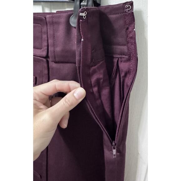 Yves Saint Laurent Rive Gauche Burgundy Pencil Skirt Size 40 - Picture 6 of 10